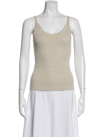 Pre-owned Agolde Scoop Neck Sleeveless Top In Neutral