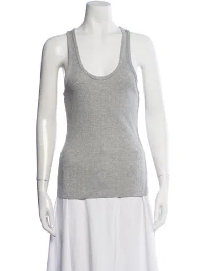 Pre-owned Agolde Scoop Neck Sleeveless Top In Neutral