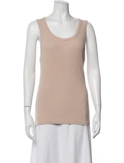 Pre-owned Agolde Scoop Neck Sleeveless Top In Neutrals