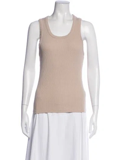 Pre-owned Agolde Scoop Neck Sleeveless Top In Neutrals