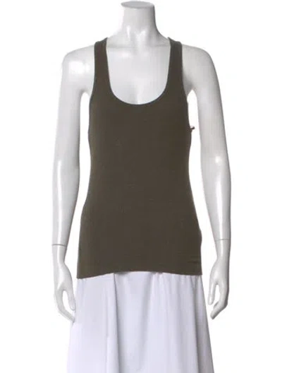 Pre-owned Agolde Scoop Neck Sleeveless Top W/ Tags In Green