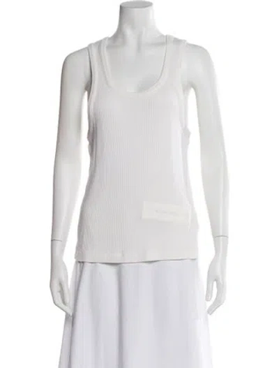 Pre-owned Agolde Scoop Neck Sleeveless Top In White