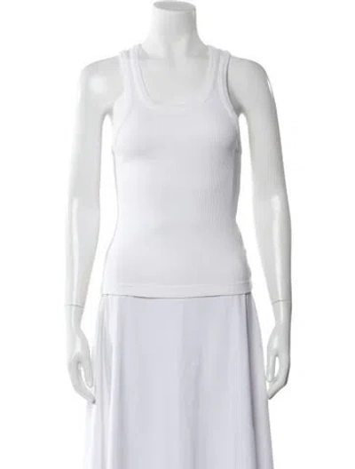 Pre-owned Agolde Scoop Neck Sleeveless Top In White