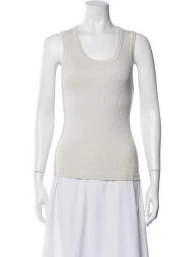Pre-owned Agolde Scoop Neck Sleeveless Top In White