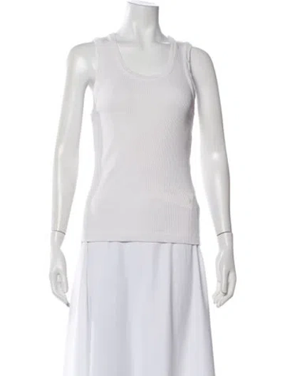 Pre-owned Agolde Scoop Neck Sleeveless Top In White