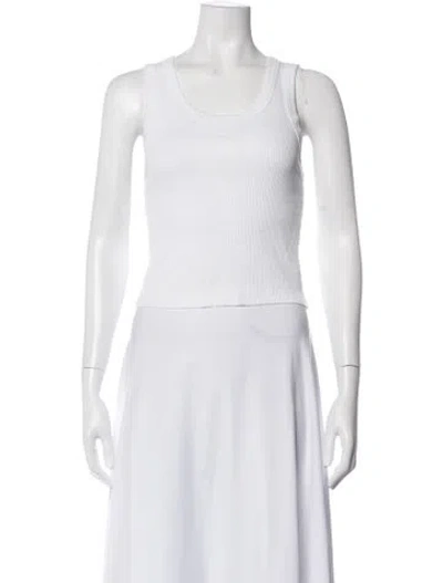 Pre-owned Agolde Scoop Neck Sleeveless Top In White