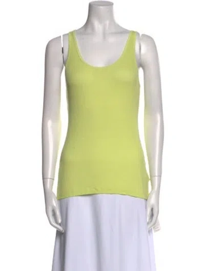 Pre-owned Agolde Scoop Neck Sleeveless Top In Yellow