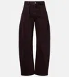 Agolde Sefton High-rise Barrel-leg Jeans In Brown