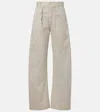Agolde Sefton High-rise Barrel-leg Pants In Neutral