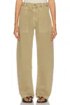 Agolde Yuna Cotton-twill Wide-leg Pants