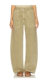 Agolde Yuna Cotton-twill Wide-leg Pants