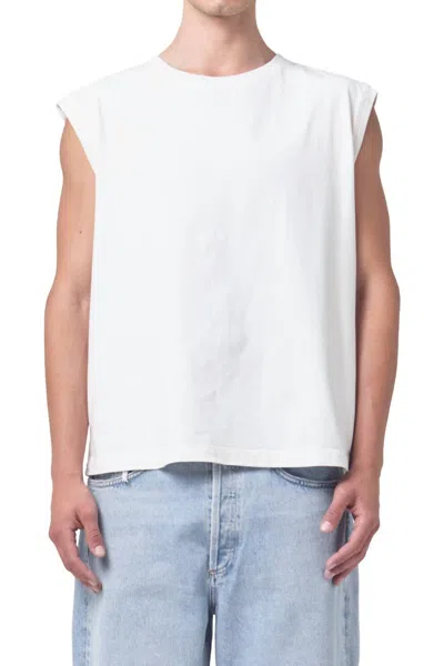 Agolde Seth Muscle Tee In Wired In White