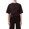 Agolde Shari Cotton T-shirt In Brown