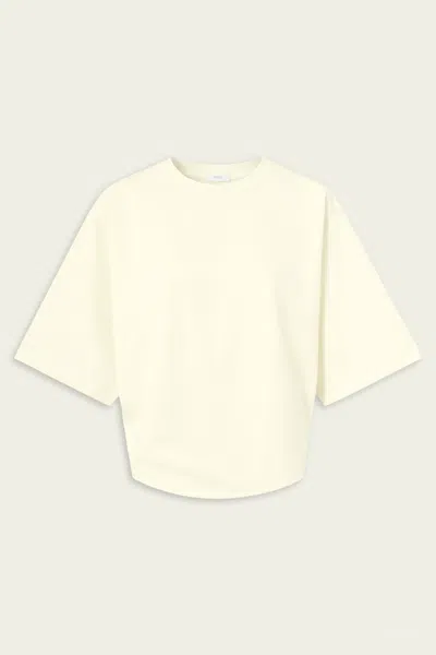 Agolde Shari Tee In Lemon Drop In White