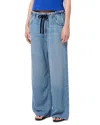 Agolde Shaw Drawstring Wide Leg Jeans In Script In Blue