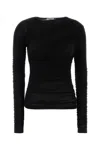 Agolde Black Stretch Lyocell Tania Top In Black