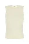 Agolde Ribbed Texture Racerback Tank Top In Oatmilk