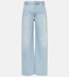 Agolde Shona High-rise Wide-leg Jeans In Blue