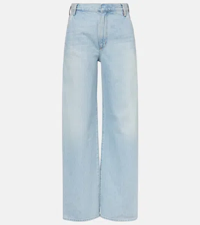 Agolde Shona High-rise Wide-leg Jeans In Blue