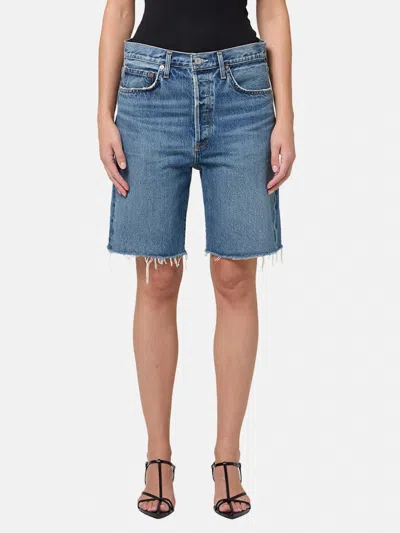 AGOLDE SHORTS AGOLDE WOMAN COLOR BLUE,G59069009