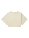 Agolde Short-sleeve Cropped T-shirt In Neutral