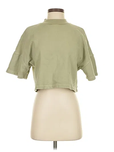 Pre-owned Agolde Short Sleeve Turtleneck In Green