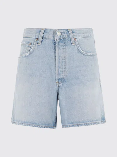 Agolde Shorts  Woman Color Blue In Multi