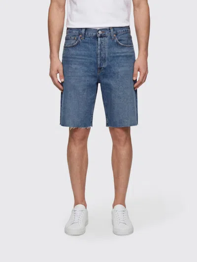 Agolde Shorts Men In Blue