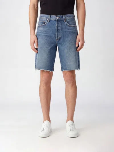 Agolde Shorts Men In Blue