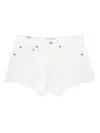 Agolde Parker Frayed Hem Shorts In White