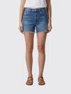 Agolde Belted Stitched Distressed Five-pocket Frayed Trousers In Blue