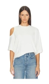 Agolde Shoulder Cut Out T-shirt In White