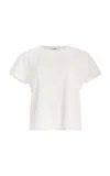 Agolde Shrunken Cotton T-shirt In White