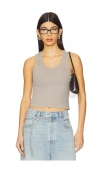 Shop Agolde Shrunken Poppy Tank In 浅褐色