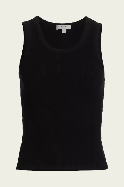 Agolde Shrunken Poppy Tank In Black
