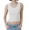 Agolde Shrunken Poppy Tank Top In White In White