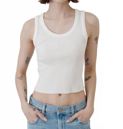 Agolde Shrunken Poppy Tank Top In White