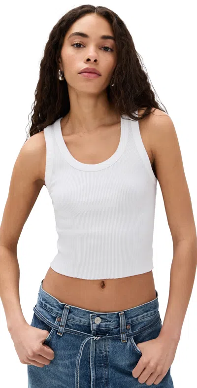 Agolde Shrunken Poppy Tank White