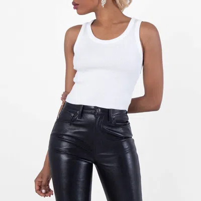 Agolde Shrunken Poppy Tank In White