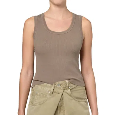 Agolde Shrunken Poppy Top In Grove In Brown