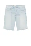 Agolde Skater Straight-leg Denim Shorts In Blue