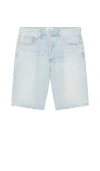 Agolde Skater Straight-leg Denim Shorts In Blue