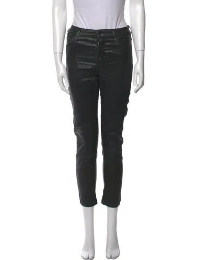 Pre-owned Agolde Skinny Leg Pants In Black