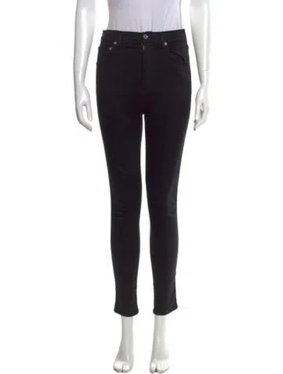 Pre-owned Agolde Skinny Leg Pants In Black
