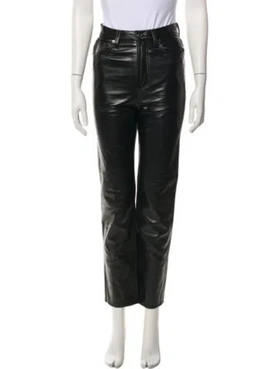 Pre-owned Agolde Skinny Leg Pants In Black