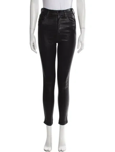 Pre-owned Agolde Skinny Leg Pants In Black