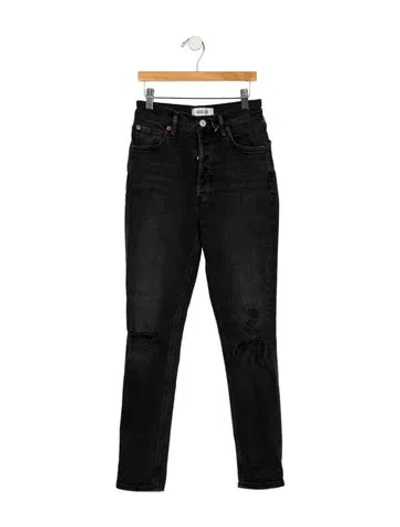 Pre-owned Agolde Skinny Leg Pants In Black