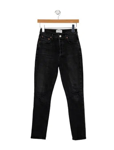 Pre-owned Agolde Skinny Leg Pants In Black