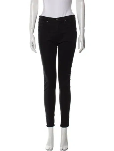 Pre-owned Agolde Skinny Leg Pants In Black