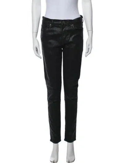 Pre-owned Agolde Skinny Leg Pants In Black